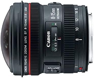 Canon EF 8-15mm f/4L Fisheye USM Ultra-Wide Zoom Lens for Canon EOS SLR Cameras