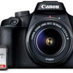 Canon EOS Rebel T100 DSLR Camera with EF-S 18-55mm f/3.5-5.6 III Lens, 18MP APS-C CMOS Sensor, Built-in Wi-Fi, Optical Viewfinder, Impressive Images & Full HD Videos, Includes 32GB SD Card