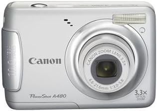 Canon PowerShot A480 10 MP Digital Camera with 3.3x Optical Zoom and 2.5-inch LCD (Silver) (Renewed)