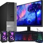 Dell OptiPlex Computer Desktop PC, Intel Core i5 3rd Gen 3.2 GHz, 16GB RAM, 2TB HDD, New 22 Inch LED Monitor, RGB Keyboard and Mouse, WiFi, Windows 10 Pro (Renewed)