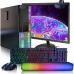 Dell OptiPlex RGB Desktop Computer PC, Intel Core i7 up to 3.8GHz, 16G RAM, 512G SSD, New 22 inch FHD LED Monitor, RGB Keyboard and Mouse, RGB BT Sound Bar, Webcam, WiFi, BT 5.0, W10P64 (Renewed)